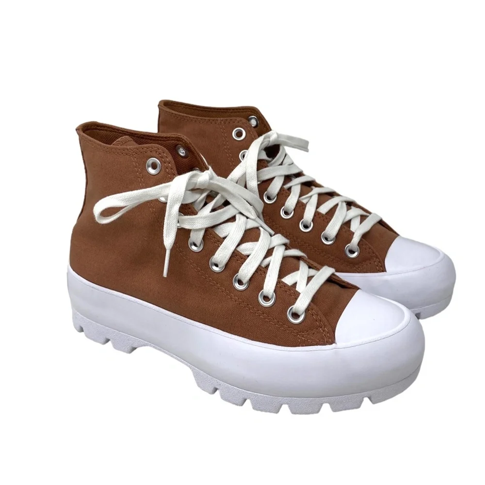 Converse Chuck Taylor Lugged Platform High Top Mineral Clay Women Canvas A02565C - Picture 7 of 10